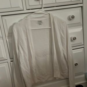 White Cardigan that works for occasions that may need an extra layer!!